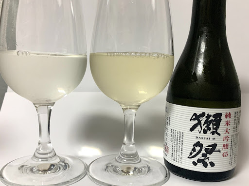 獺祭 純米大吟醸45の熟成前後写真