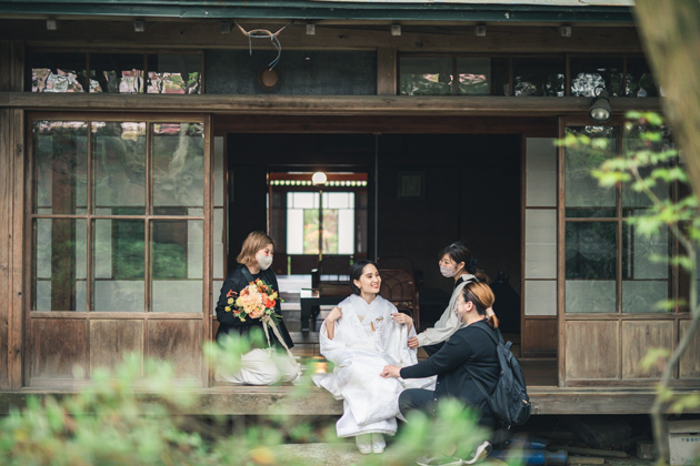 日詰平井邸での撮影の様子