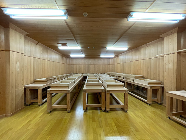 湯川酒造店の麹室の一室