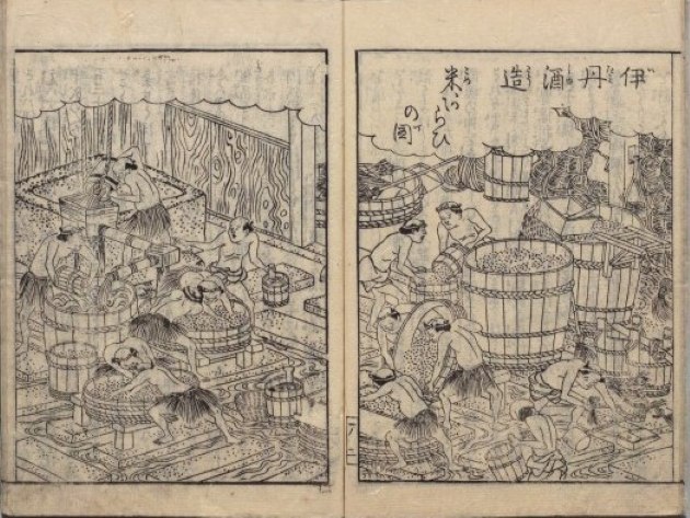 伊丹の酒造りの様子