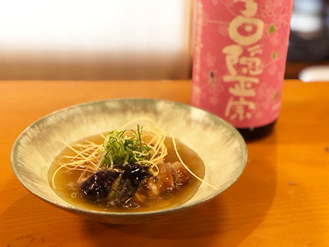 れんこん饅頭の餡かけ