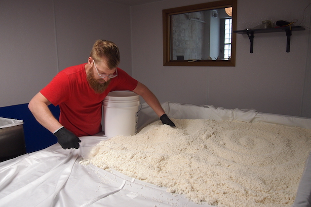 Brandon at work in the Koji Room