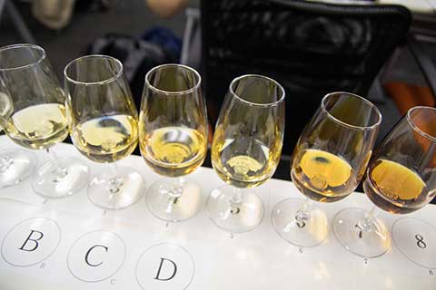 7酒類の熟成違いの酒を飲み比べ。